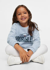 MANGO GIRLS Oversized message sweatshirt - Smgarment's